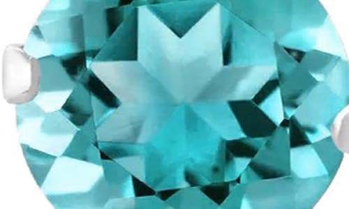 A & M A&m Round Cubic Zirconia Birthstone Stud Earrings In Aquamarine