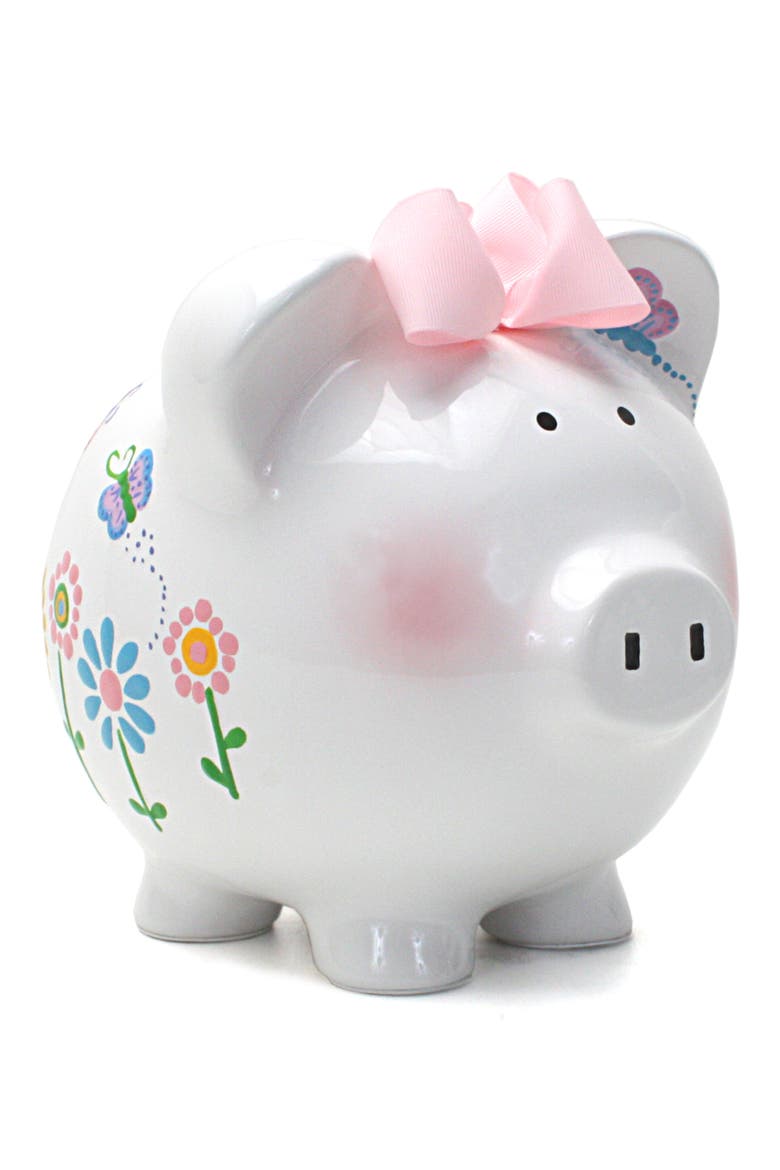 Flutterfly Ceramic Piggy Bank, Alternate, color, NONE