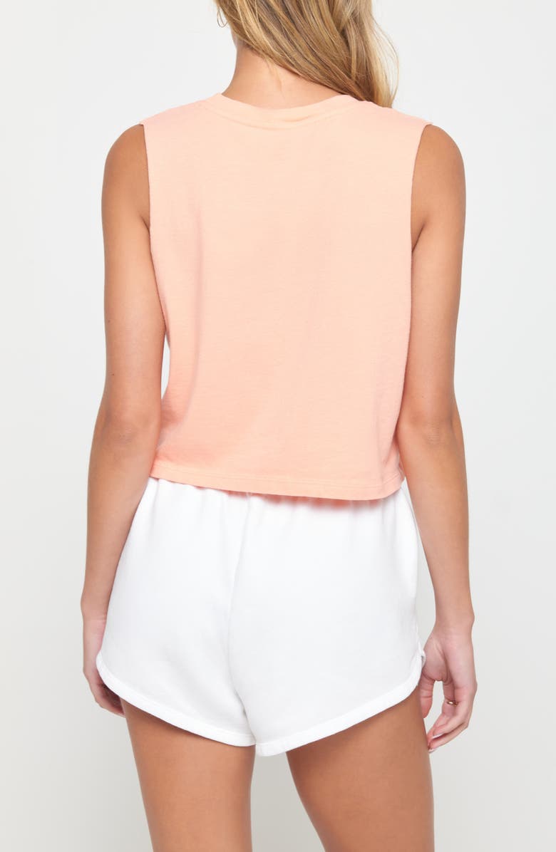 Spiritual Gangster Sun Shine Callie Crop Cotton Muscle Tee, Alternate, color, 