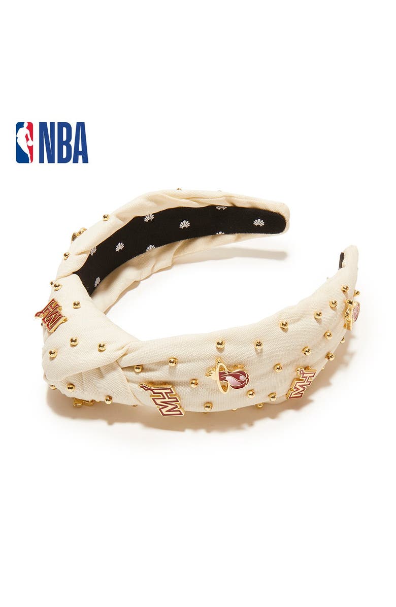 Lele Sadoughi NBA Miami Heat Embellished Headband, Main, color,