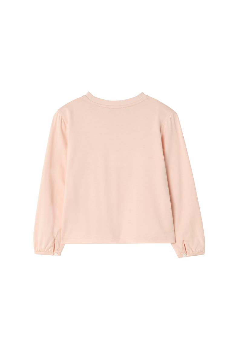 Rain Bear  Cotton Long-sleeve T-shirt, Alternate, color, Bouquet pink