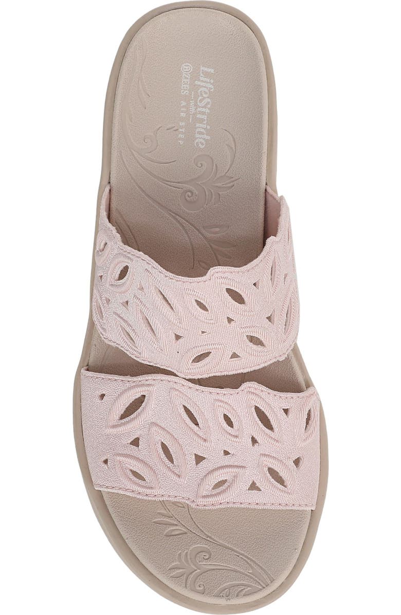 LifeStride Delight Platform Wedge Slide Sandal, Alternate, color, White