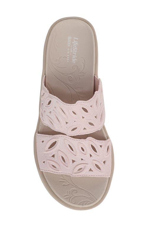 Lifestride Delight Platform Wedge Slide Sandal In Pink