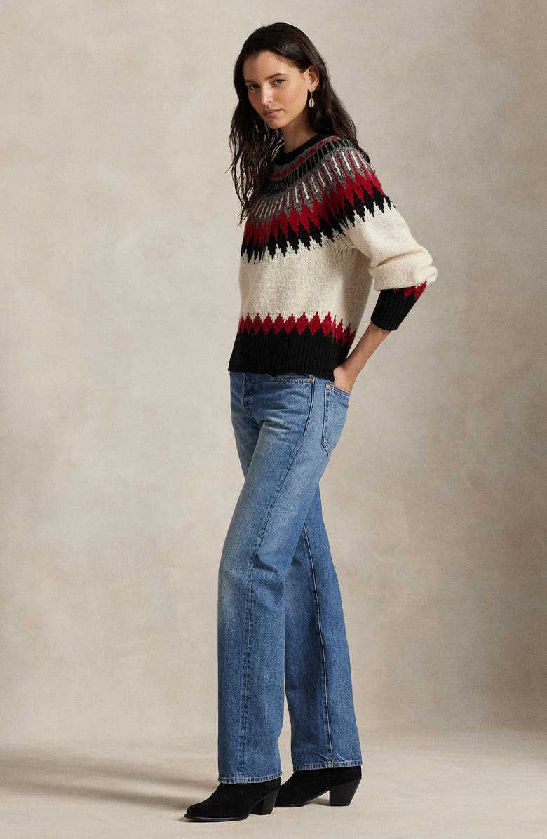 Polo Ralph Lauren Fair Isle Wool & Cashmere Sweater, Alternate, color, Authentic Cream Multi