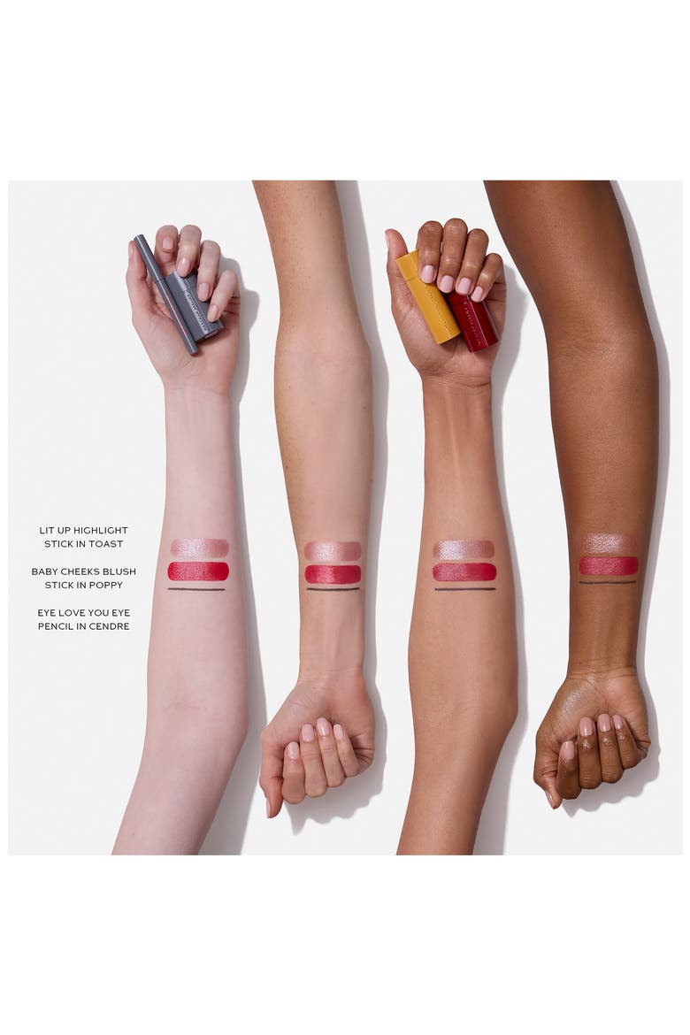 Petite Party Mini 4-Piece Makeup Set $95 Value, Alternate, color, POPPY/ TOAST/ CLEANBLK/ CENDRE
