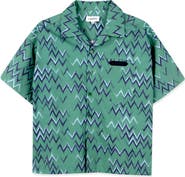 Lanvin Kids Oversized Printed Cotton Shirt