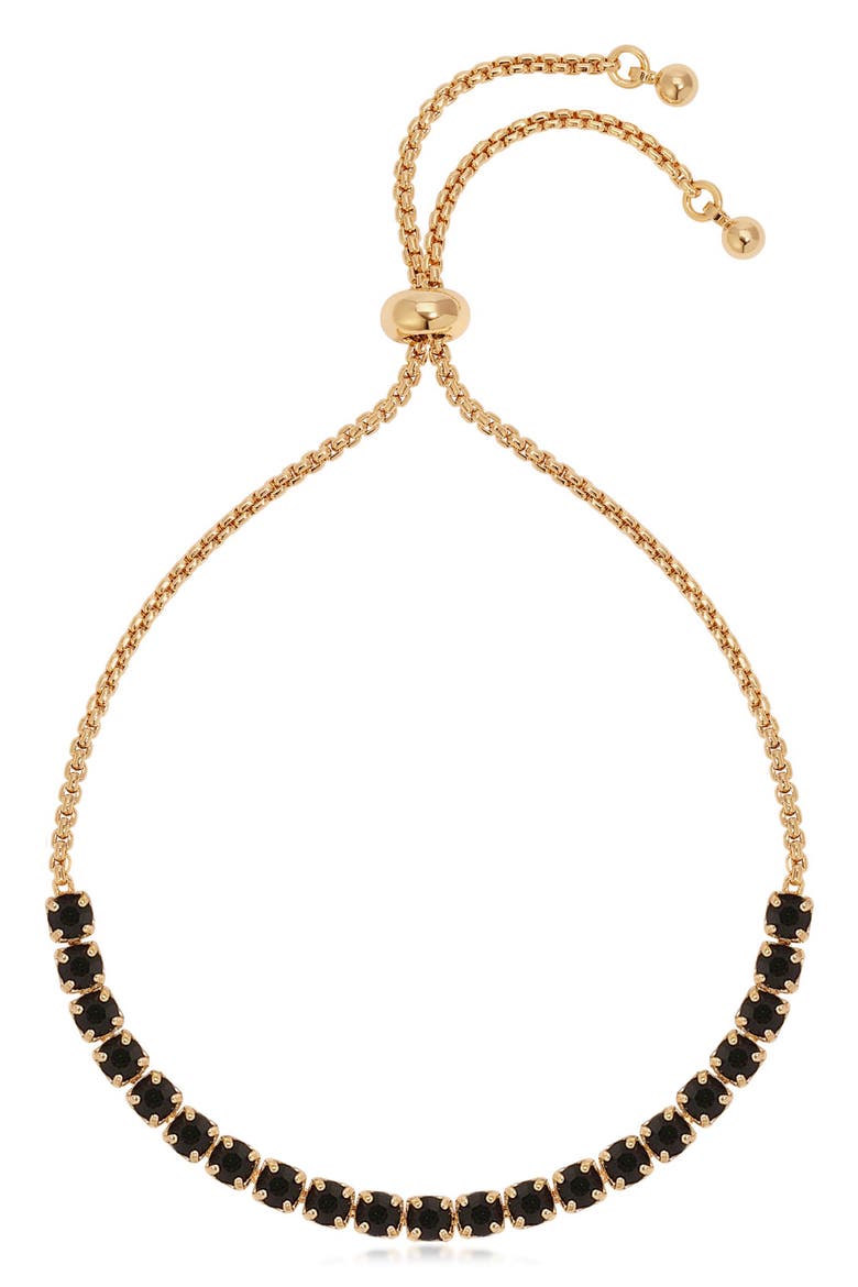 Adjustable Cubic Zirconia Bracelet, Main, color, BLACK