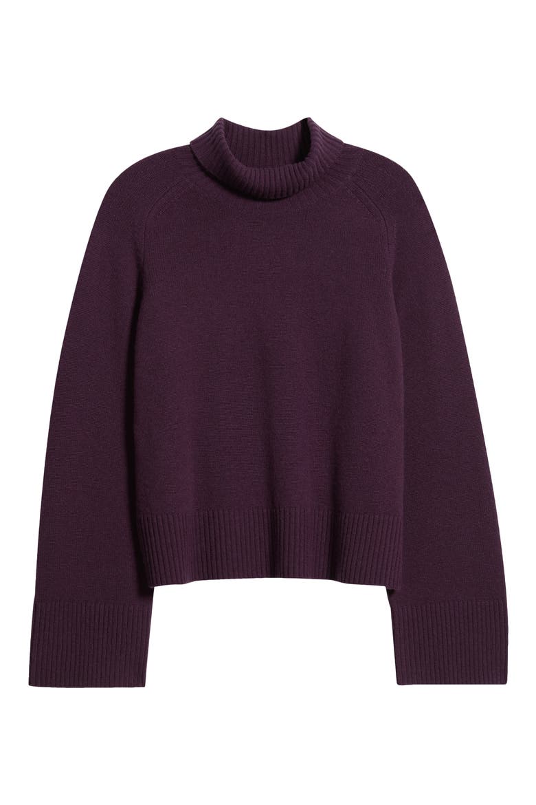 Falonso Cashmere Turtleneck Sweater, Alternate, color, BLACKBERRY WINE