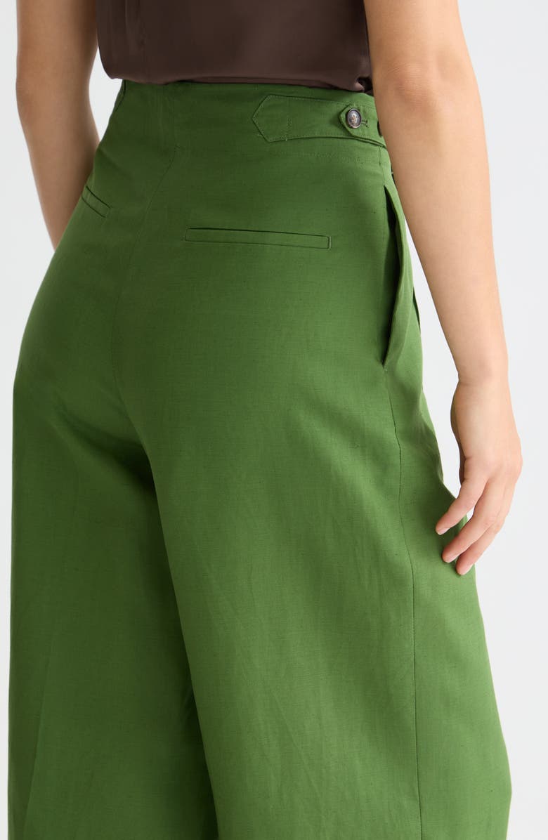 Scotch & Soda Lou High Rise Wide Leg Pants, Alternate, color, Garden Green