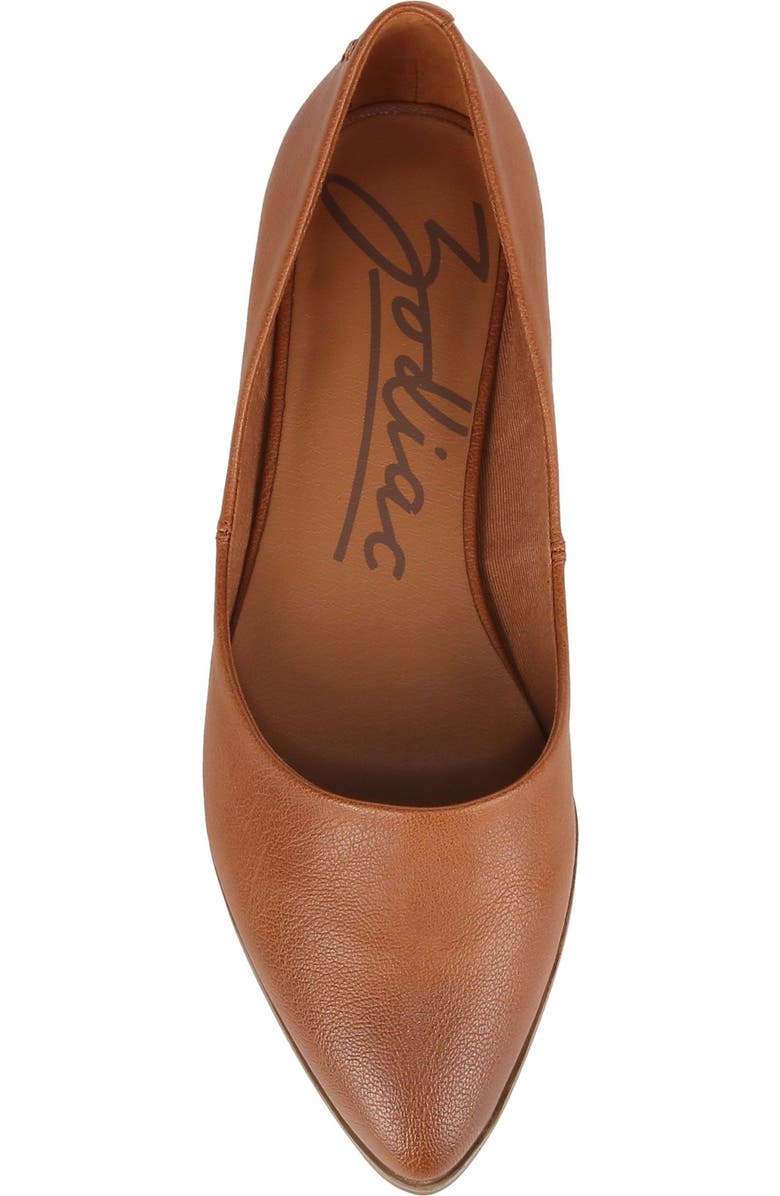 Zodiac Hill Pointed Toe Flat, Alternate, color, Cognac