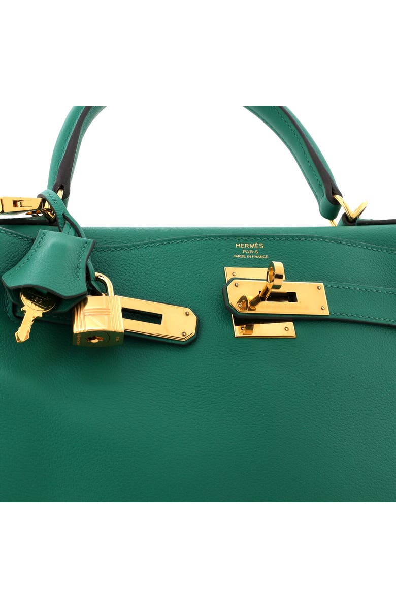 Pre-Owned Hermes Kelly Handbag Green Evercolor with Gold Hardware 28, Alternate, color, Vert Vertigo