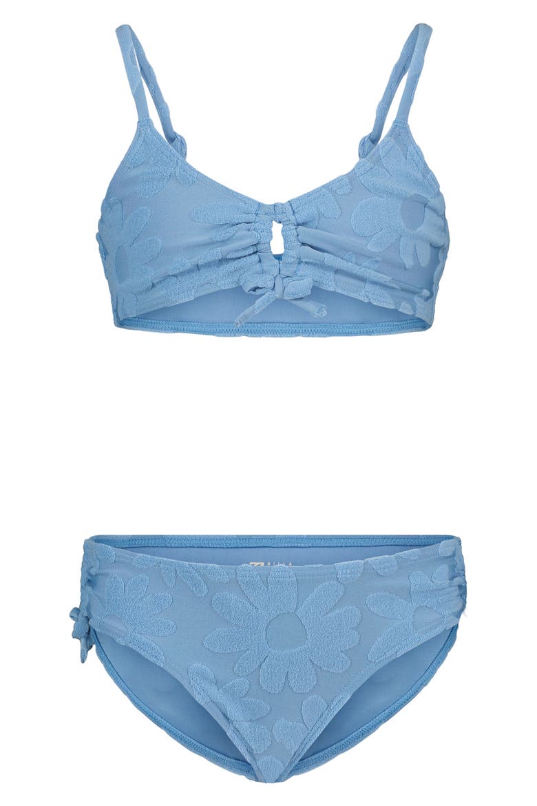 Kids' Botanic Blues Two-Piece Swimsuit, Main, color, ASHLEIGH BLUE