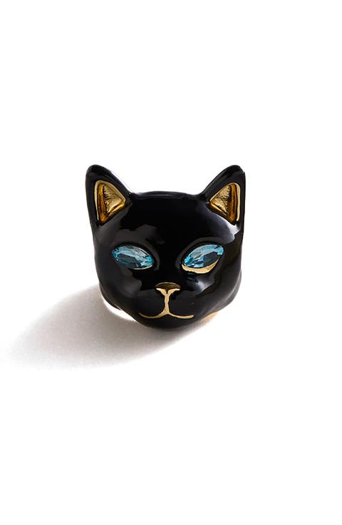 Nine Lives Black Cat Ring