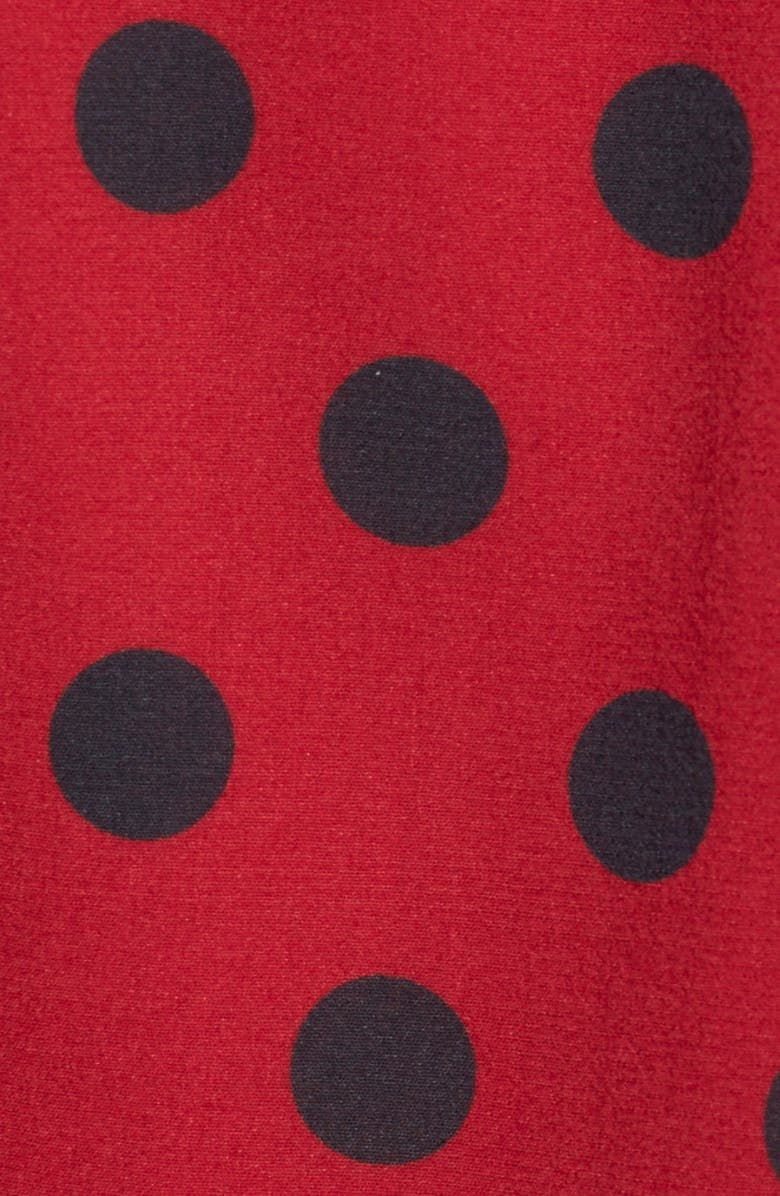 St. John Collection 'Classic Dot' Tie Neck Stretch Silk Blouse, Alternate, color,