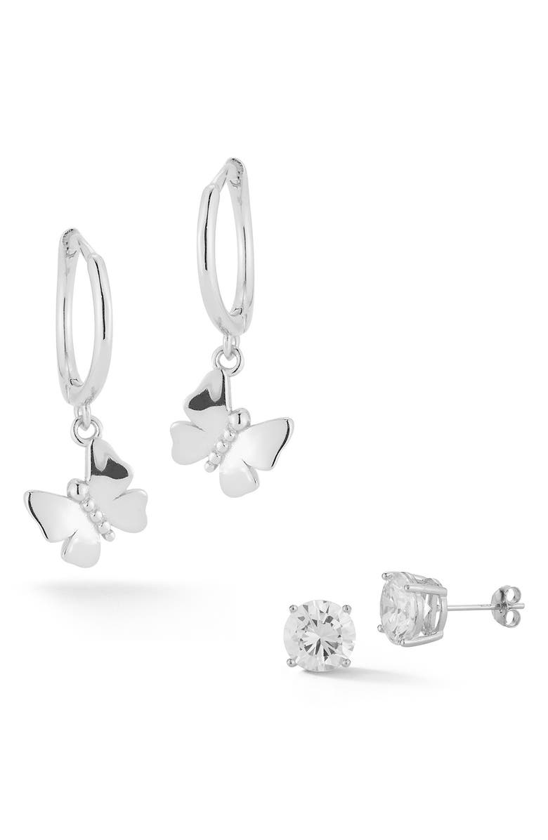 GLAZE JEWELRY 14K Gold Vermeil CZ 2-Piece Earring Set, Main, color,