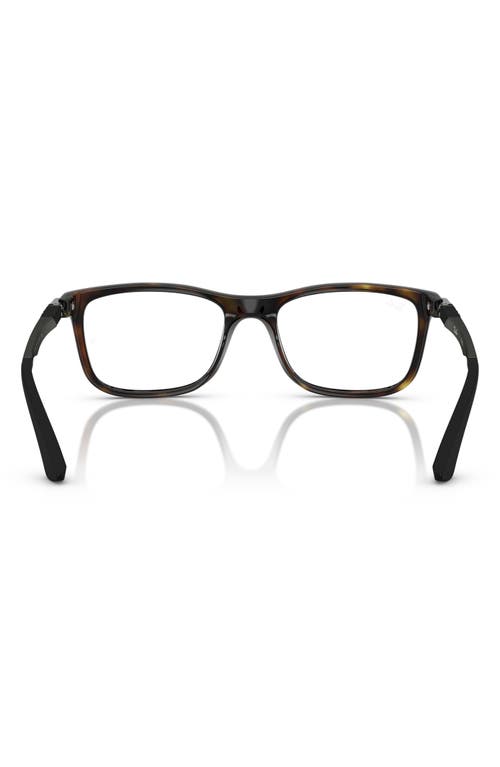 Ray Ban Ray-ban Kids' 50mm Square Optical Glasses In Havana