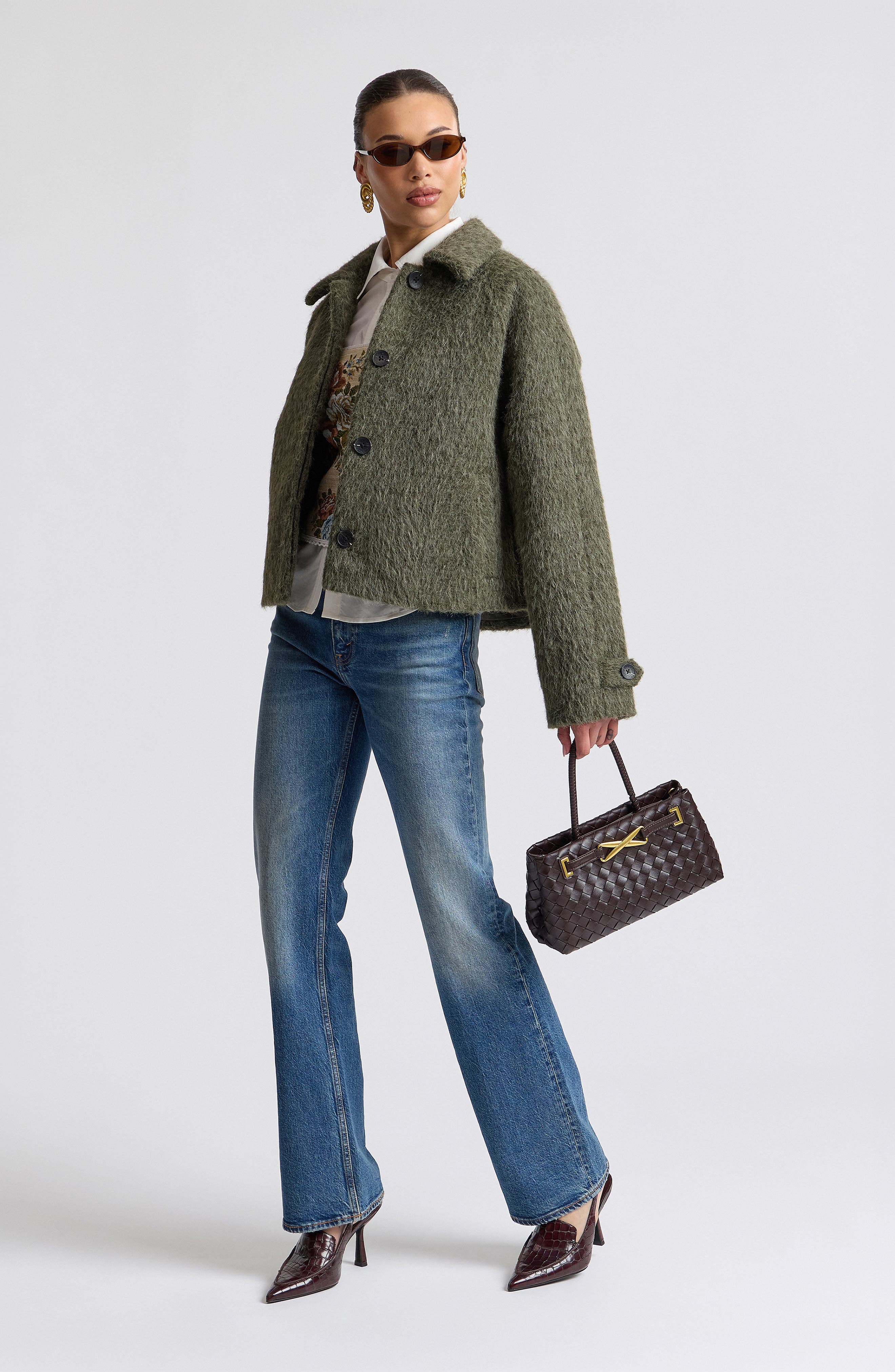 Женские куртки Avec Les Filles Crop Woolly Jacket — фото 7