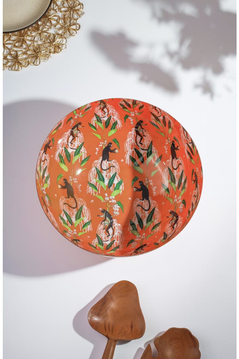 Indigo Orchard Statement Bowl, Alternate, color, ORANGE