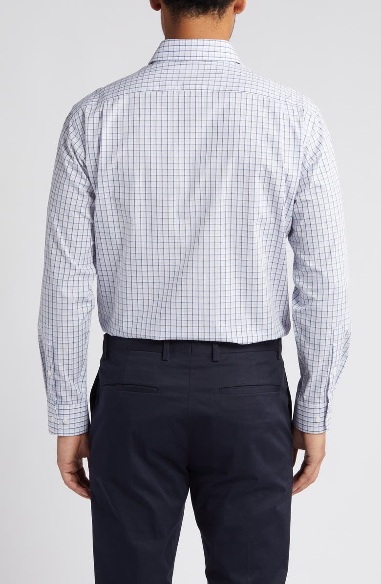 Nordstrom Trim Fit Easy Care Plaid Dress Shirt, Alternate, color, White Multi Flavio Plaid