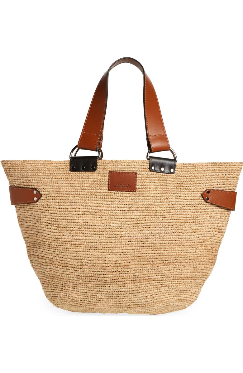 Isabel Marant Bahiba Raffia Tote, Main, color,