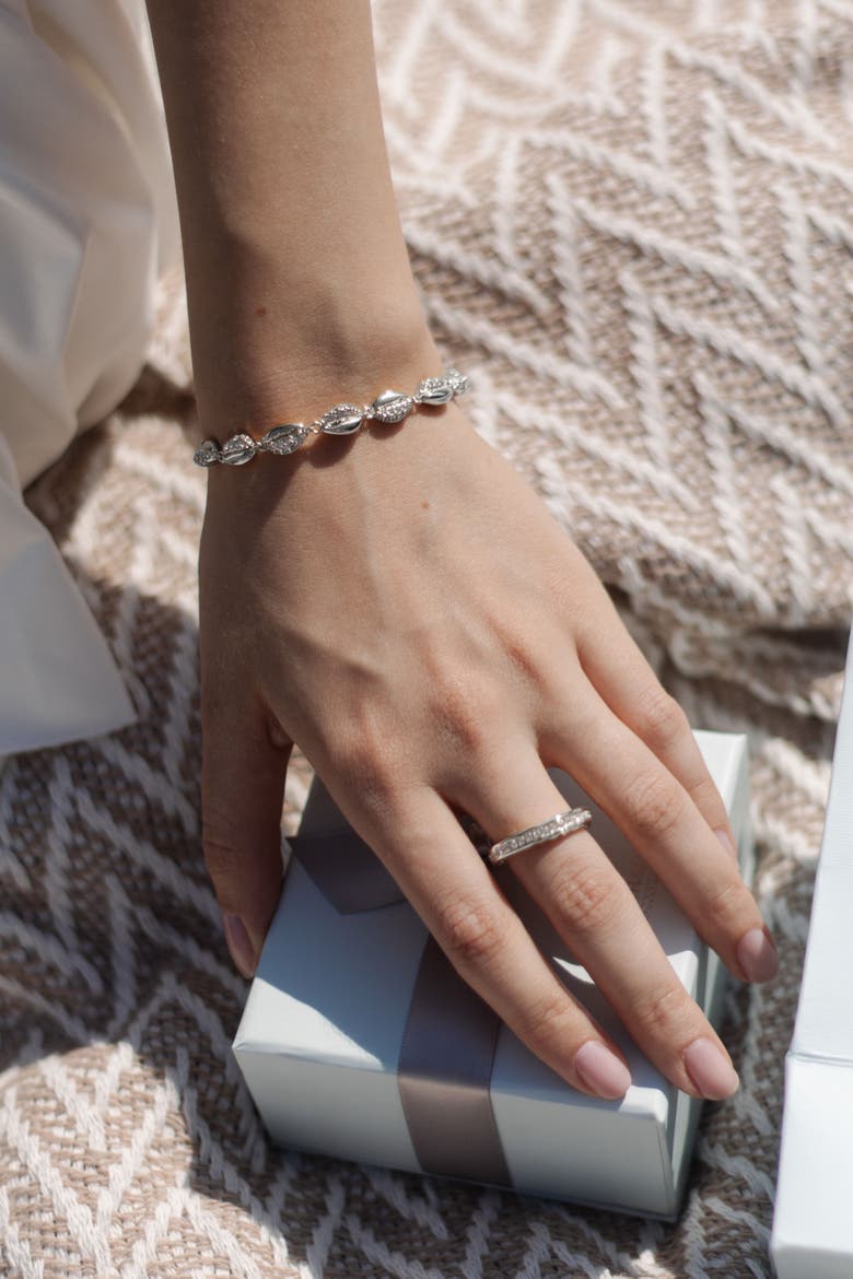 Lucia Shell Whisper Bolo Bracelet, Alternate, color, Silver