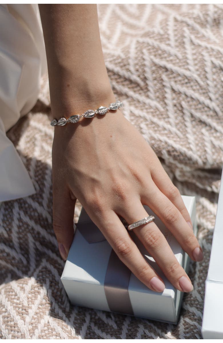 Classicharms Lucia Shell Whisper Bolo Bracelet, Alternate, color, Silver