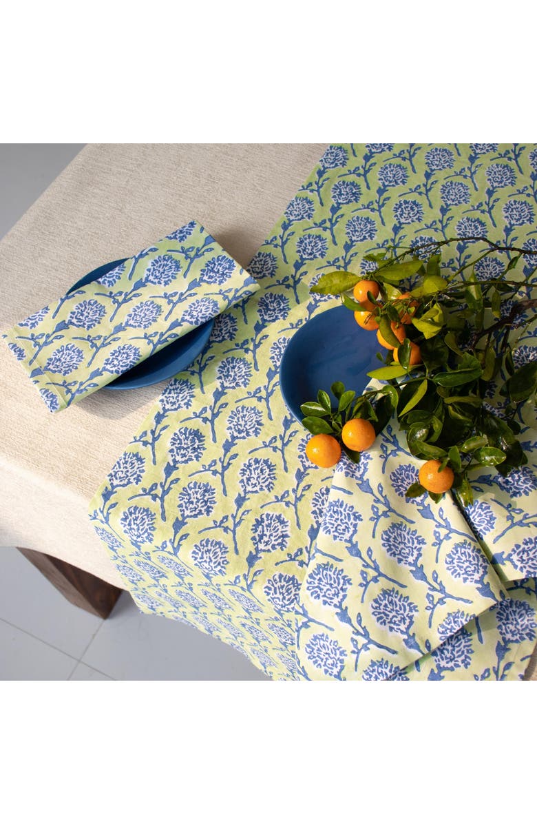 Banyan & Birch Nikhar Table Napkins Set of 2, Alternate, color, Lily Green