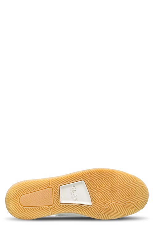 Clae Malone Knit Low Top Sneaker In White Cactus Blue Shadow