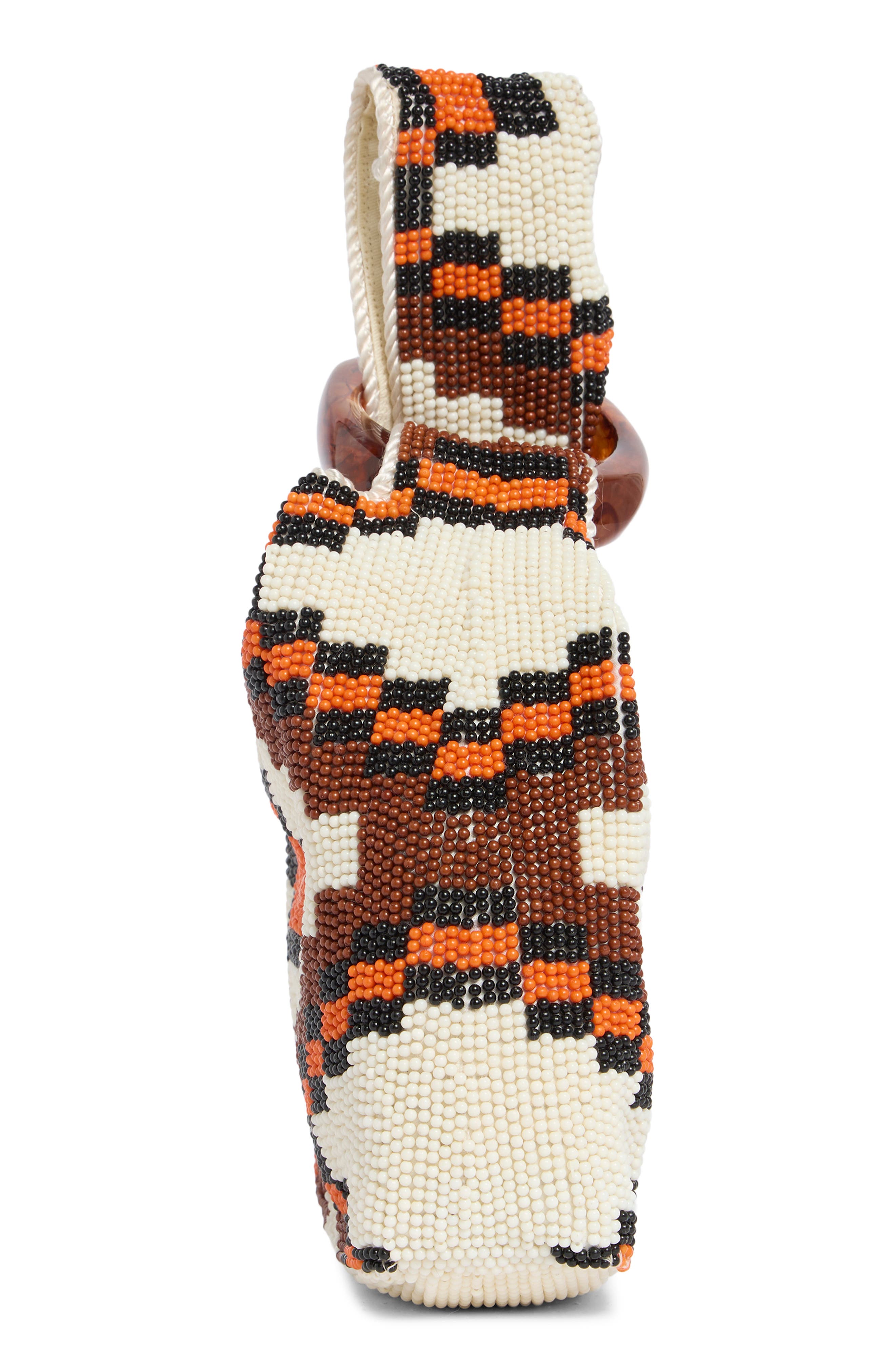 Beaded Swing Top Handle Bag, Alternate, color, ORANGE MULTI