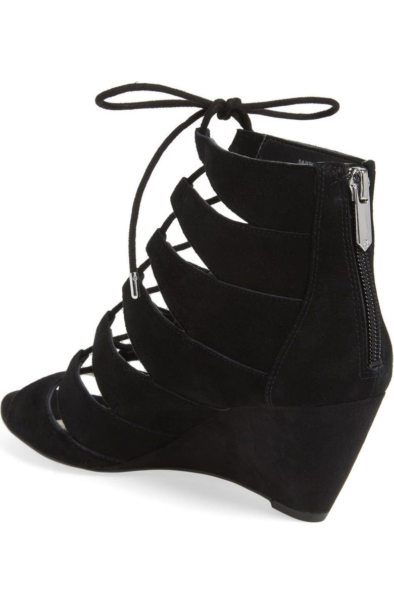 Sam Edelman 'Santina' Lace-Up Wedge Sandal, Alternate, color,