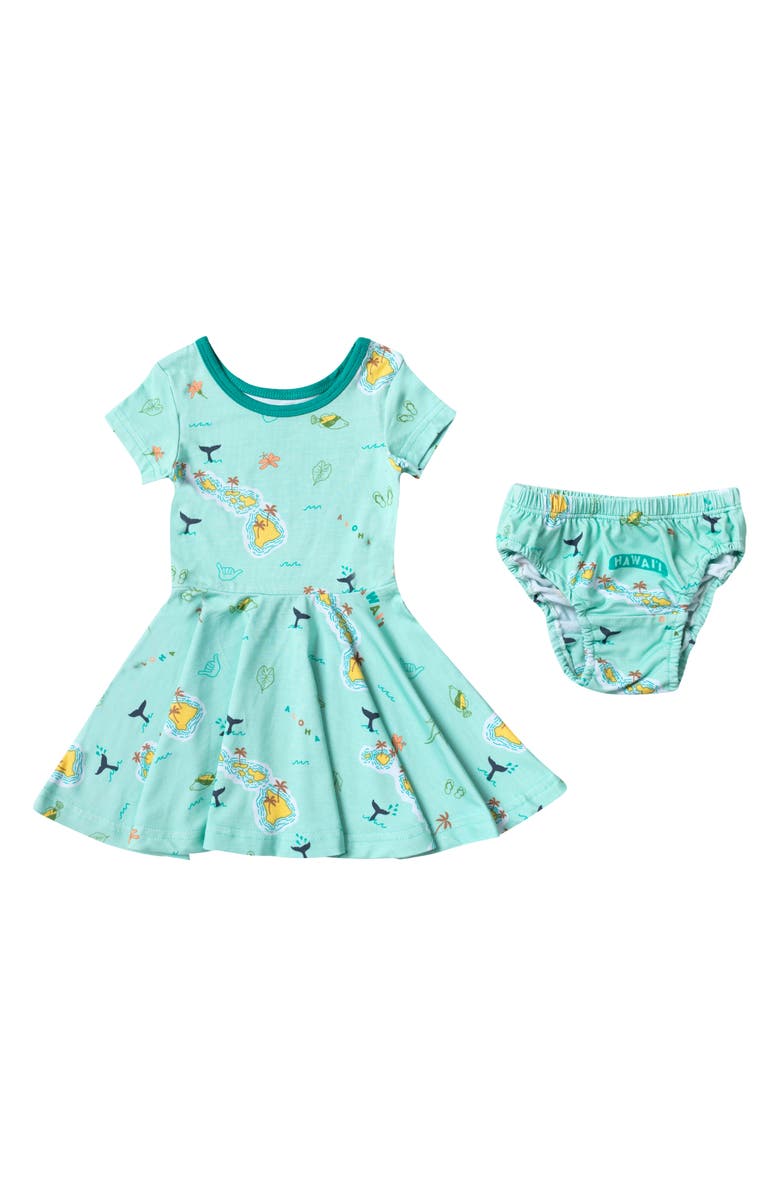 Coco Moon Kuʻu Home O T-Shirt Dress & Bloomers, Main, color,