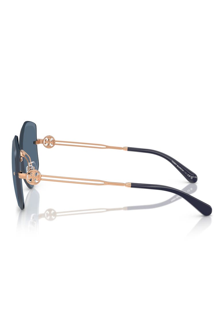 58mm Irregular Sunglasses, Alternate, color, GOLD AMBER