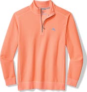 Tommy Bahama Montego Bay Textured Cotton & Lyocell Half Zip Pullover