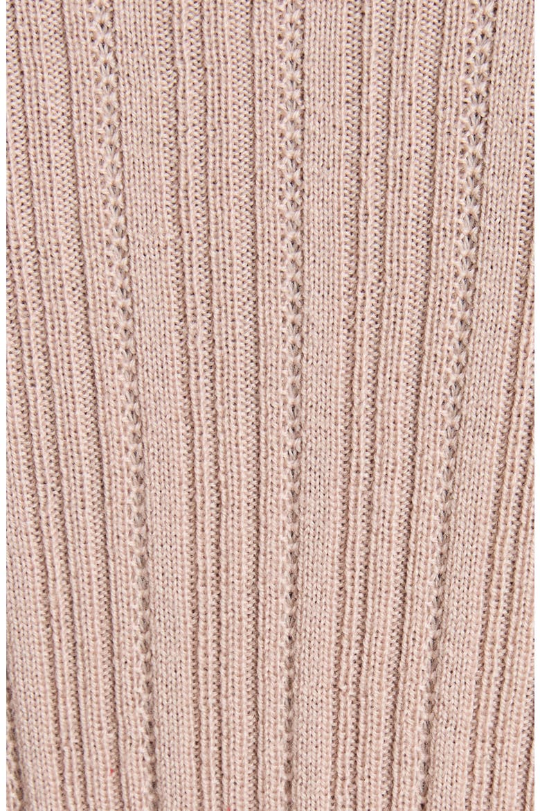 Lace Trim Cashmere Sweater, Alternate, color, POUDRE