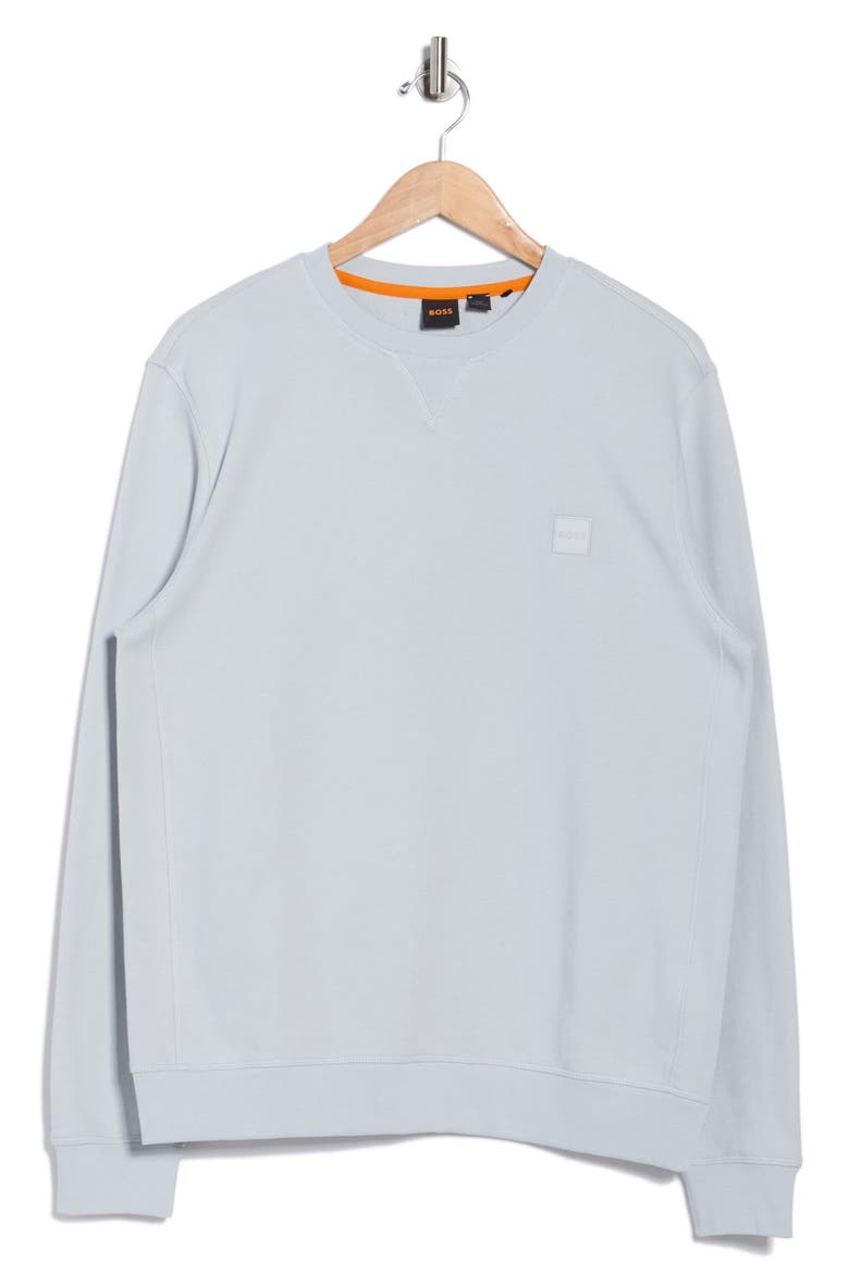 We Start Crewneck Sweatshirt, Alternate, color, LIGHT/ PASTEL GREY