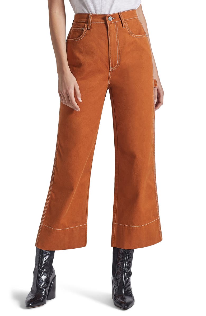 Current/Elliott The Carpenter High Waist Crop Pants, Main, color, 