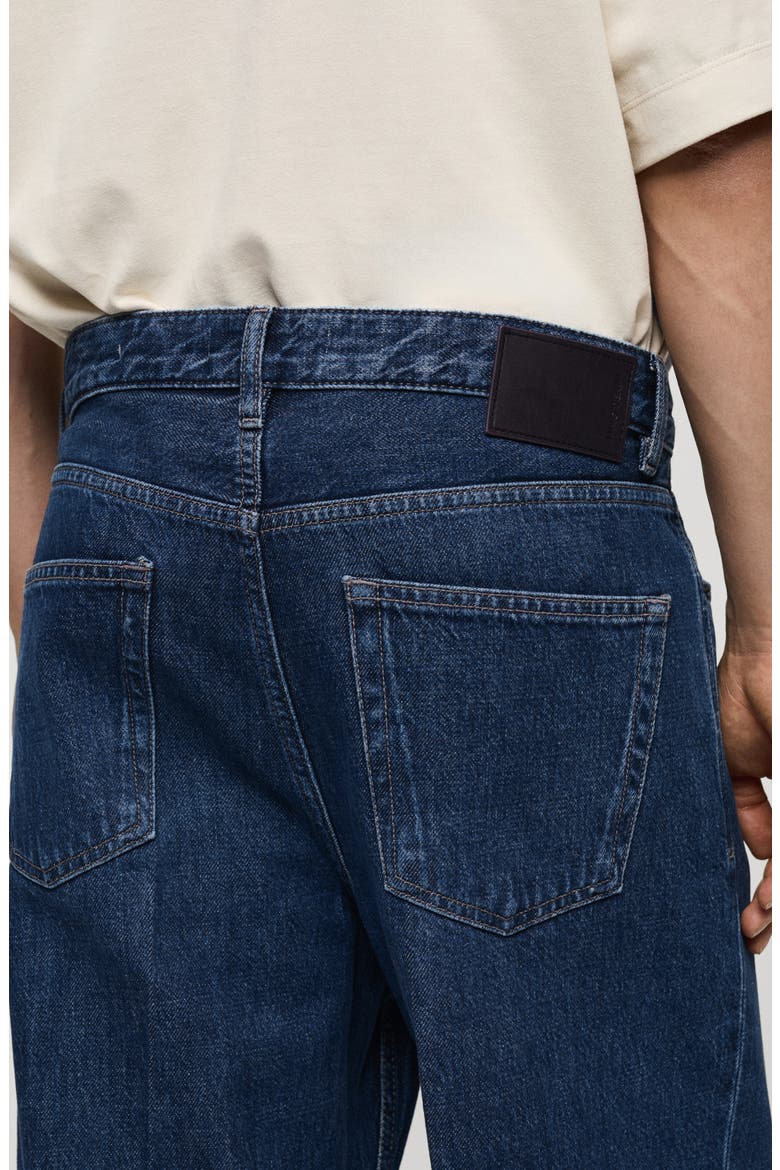 Creased Relaxed Fit Jeans, Alternate, color, DARK BLUE