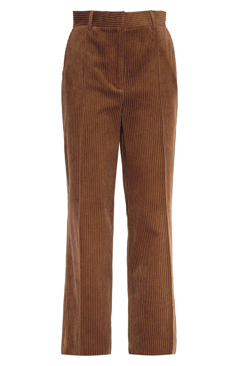 Barbour Samara High Waist Corduroy Wide Leg Pants, Alternate, color, Sienna