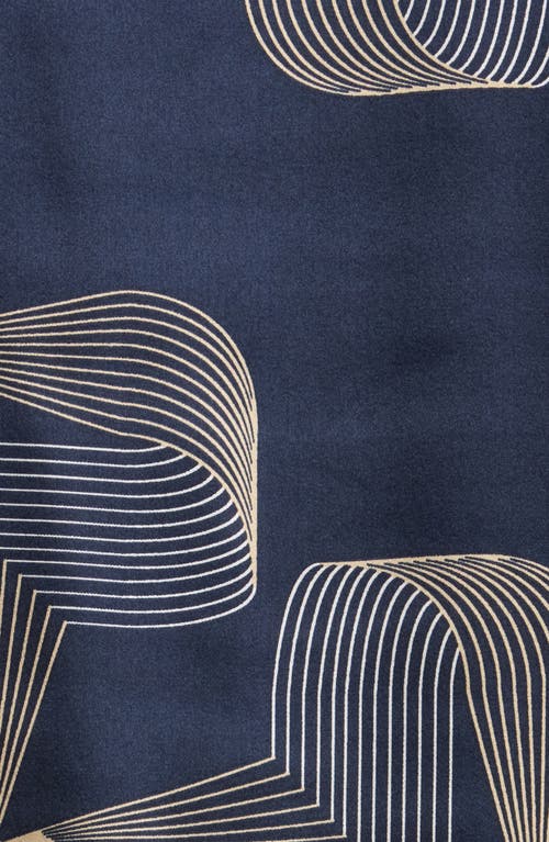 Nordstrom Tailored Stretch Silk Pajamas In Blue
