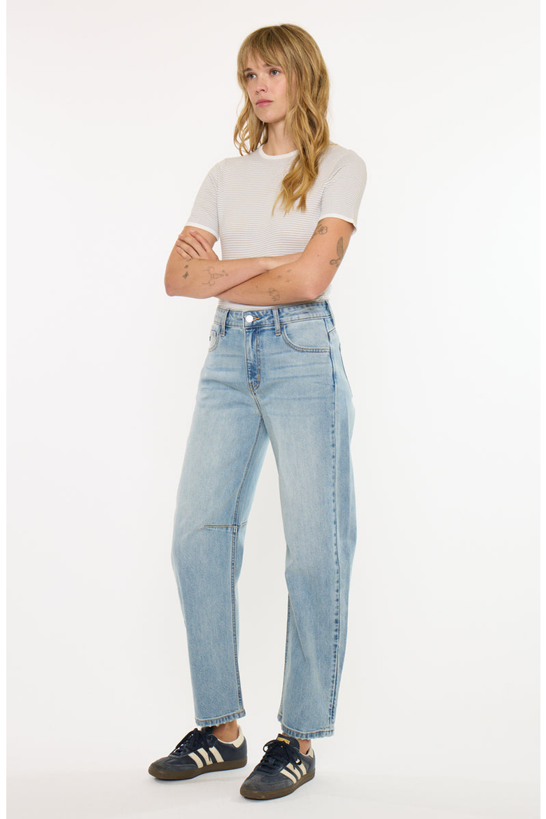 Isla High Rise Horseshoe Jeans, Alternate, color, Light Wash