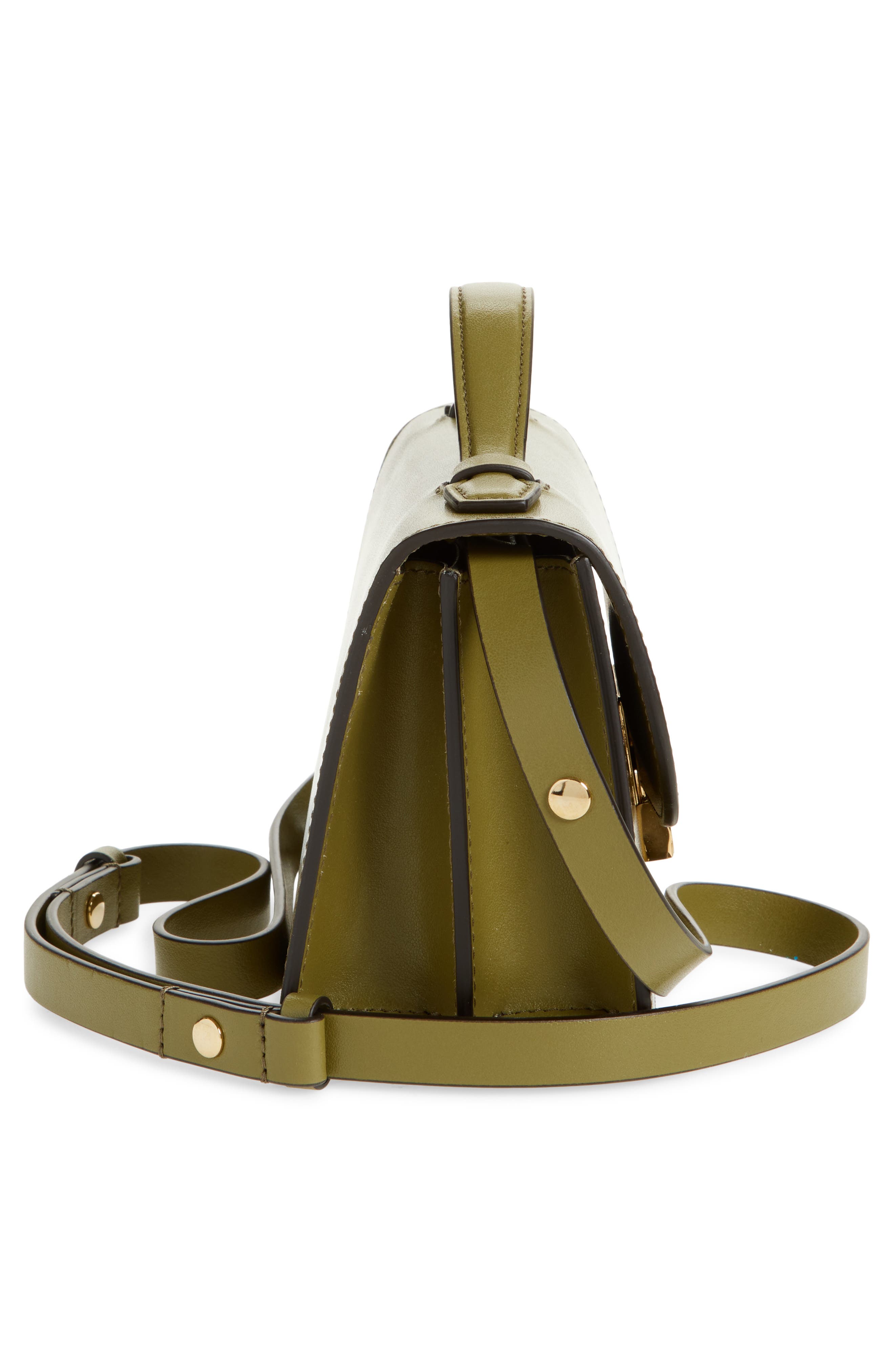 The Mini Dorian Leather Shoulder Bag, Alternate, color, CACTUS GREEN