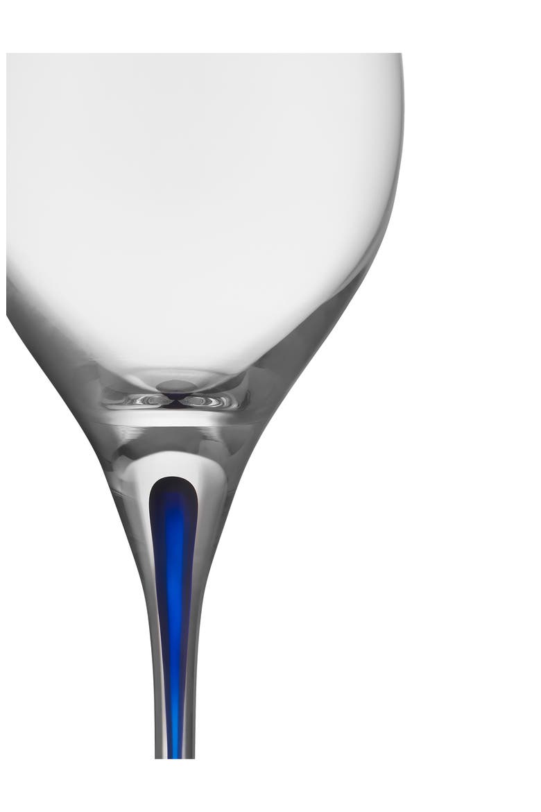Intermezzo Wine Glass, Alternate, color, CLEAR/ BLUE