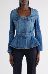 Chloé Denim Peplum Jacket