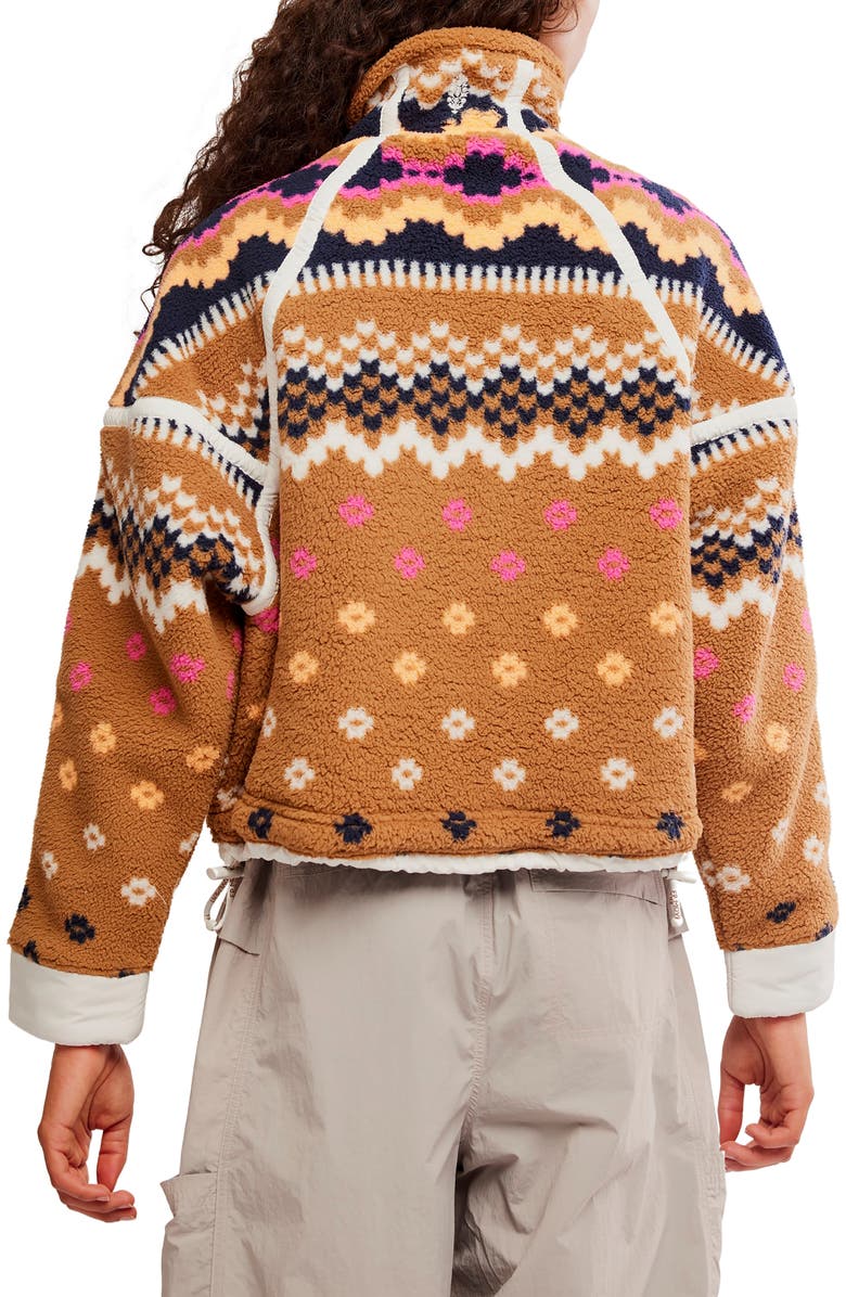 Free People Mountain High Quarter Zip, Alternate, color, Isle Knit Twig Combo