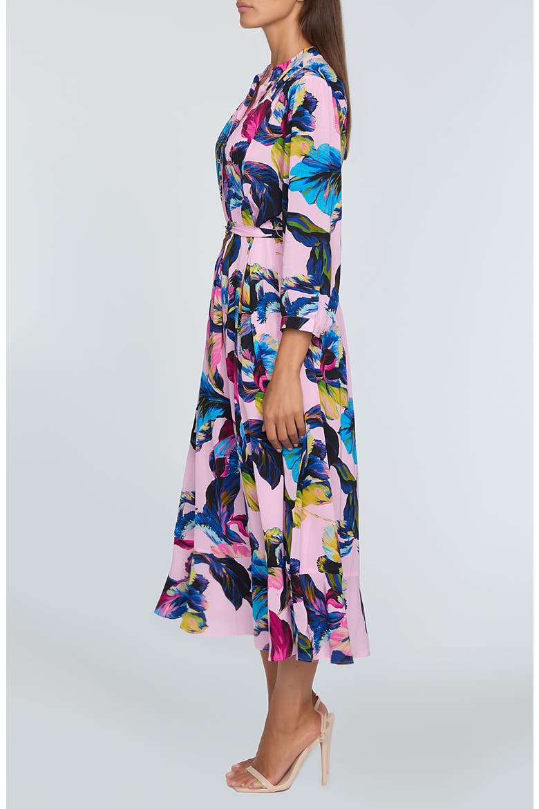 The Mila Floral Midi Dress, Alternate, color, GARDEN PRINT