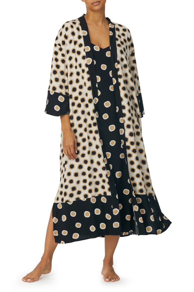 Print Wrap Robe, Main, color, TAN PRINT