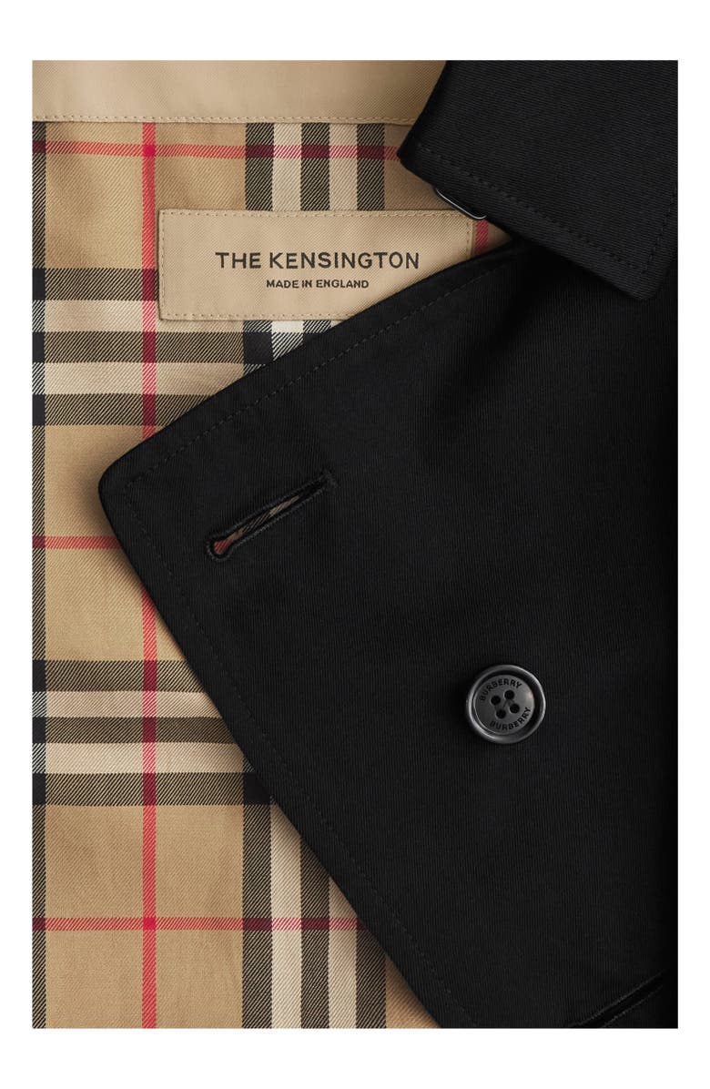 Burberry Mid-length Kensington Heritage Trench Coat, Alternate, color, Black