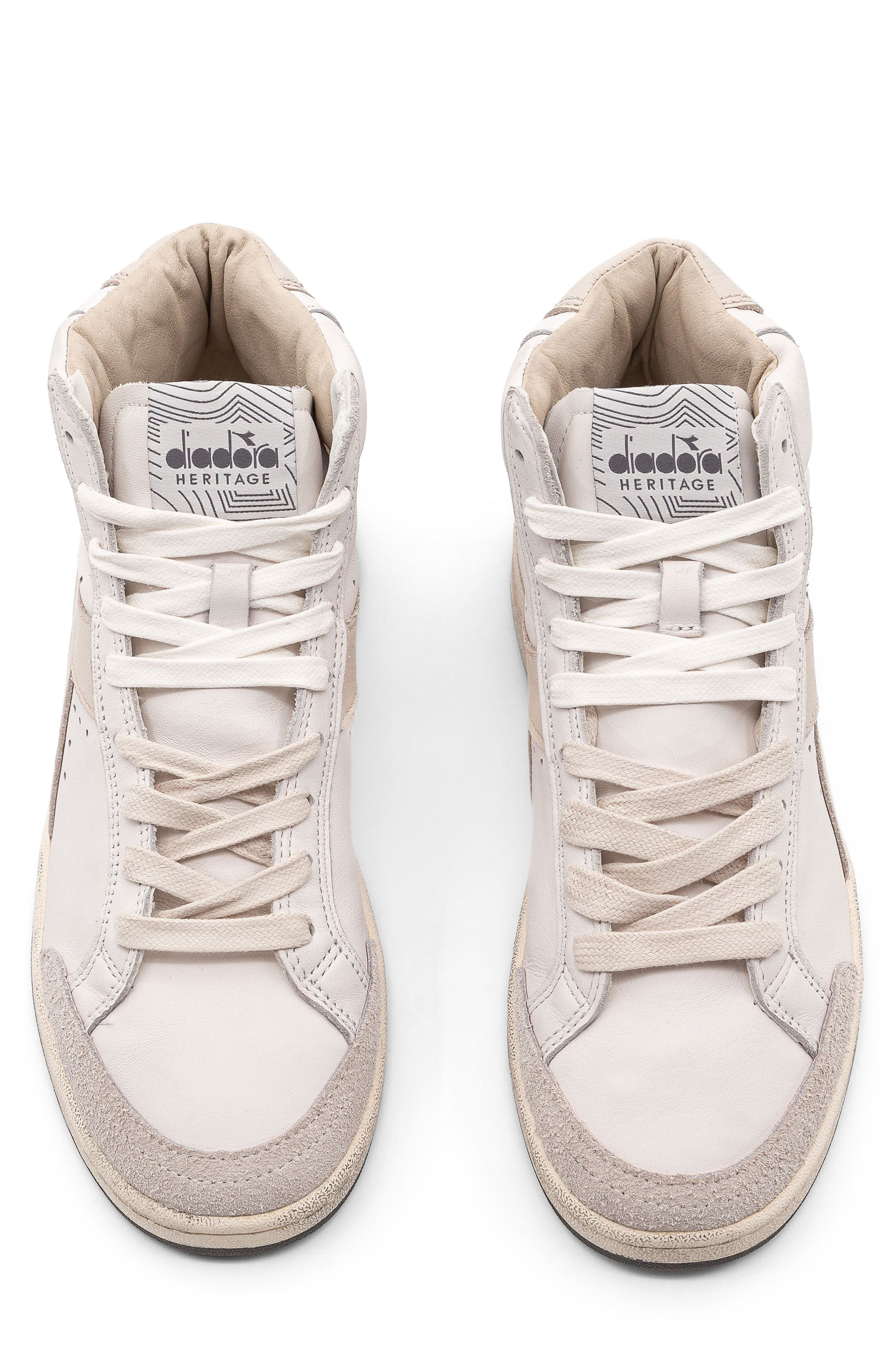 Diadora Prestige Used High Top Sneaker, Alternate, color, White/ Moonbeam