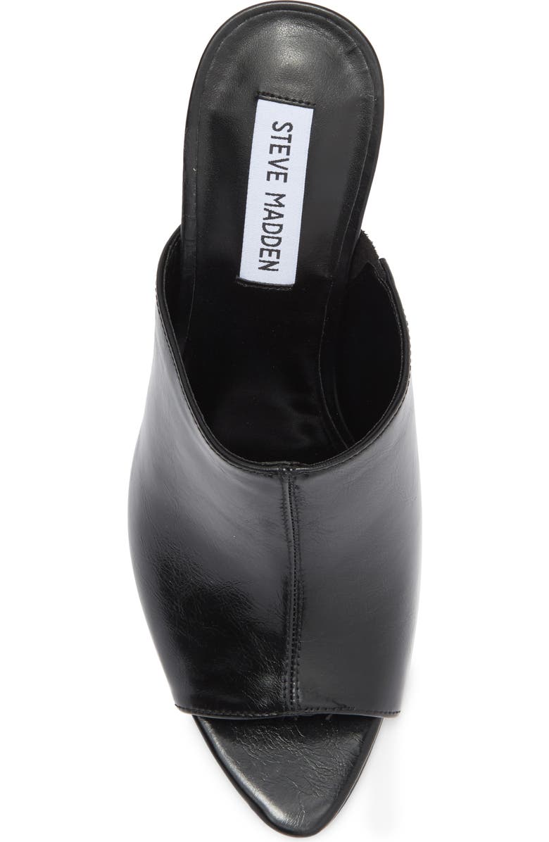 Steve Madden Dayla Peep Toe Mule, Alternate, color, Black Leather