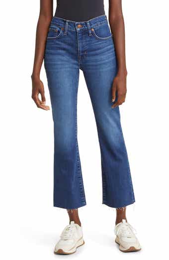 Kick Out Raw Hem Crop Jeans